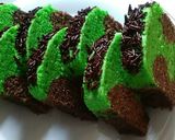 Foto langkah ke 13 dari resep Bolu kukus santan aroma pandan-cokelat.