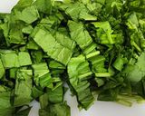 A picture of step 1 of Spinach and Beef Fried Rice.