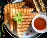 A picture of step 11 of Thecha Cheese Sandwich.