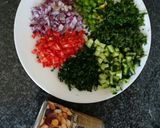 A picture of step 1 of Mixed bean salad.
