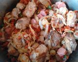 A picture of step 4 of Frijoles Charros.
