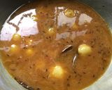 A picture of step 4 of Batata nu Shaak (no onion garlic).