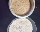 A picture of step 1 of Sesame seeds and Rajgira laddu.
