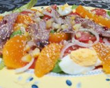 Foto del paso 4 de la receta: Ensalada de sardinas marinadas y naranja con limón encurtido y sésamo