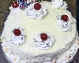 A picture of step 4 of White forest cake.