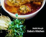 A picture of step 3 of Methi Murgh/Methi Chicken.