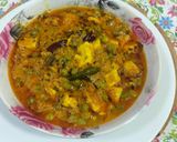 A picture of step 7 of Methi matar paneer.