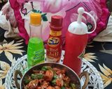 A picture of step 5 of Chicken Chilli.