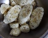 A picture of step 1 of Kela Vada.