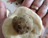 Foto langkah ke 7 dari resep Bakpia basah teflon isi kacag hijau.