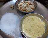 A picture of step 1 of Besan Milk.