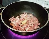 Foto del paso 4 de la receta Timbal de borraja y limón con patatas moradas y beicon!!!