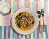 รูปขั้นตอนการทำที่ 13 ของ ซุปทอสคาน่า กับ พาสต้าโบว์ (Toscana Soup with Farfalle Pasta)