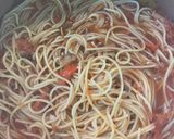 Foto del paso 5 de la receta: Spaghetti en su salsa natural de tomates