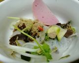 Hình bước làm 4 của món Bánh cuốn chà bông cá với chả cá thanh long