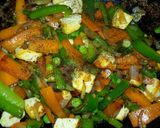 A picture of step 6 of Simla mirch ki healthy bhujiya.