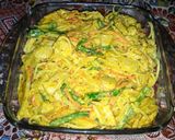 A picture of step 7 of Creamy Fajita pasta.