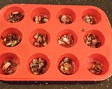 A picture of step 4 of Ham and Cheese Crustless Mini Quiches.
