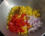 A picture of step 3 of Feta Corn Bhel - Easy, Quick and Unique Bhel in just 5 minutes.