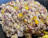 A picture of step 7 of Leftover Ham Fried Rice.