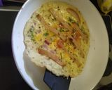 চিজি সালামি অমলেট (cheesy salami omelette recipe in Bengali) রেসিপি ধাপ - 4 ছবি
