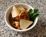 A picture of step 5 of Simmered Daikon and Chicken (大根と鶏肉煮物).