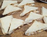 A picture of step 2 of Tikka fried sandwich.