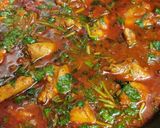 A picture of step 6 of Lockdown chicken curry.