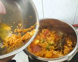 A picture of step 3 of Bengali style special bhoger khichdi for Durga Puja.