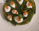 Une image de l'étape 3 de Pickles de concombres en sucré salé avec ses billes de tomates basilic.