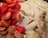 A picture of step 2 of One pot cheesy andouille pasta.