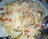 A picture of step 6 of Fish fried Rice.
