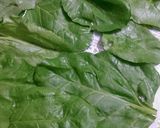 A picture of step 2 of Spinach cigars.
