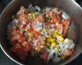 A picture of step 3 of Corn Bhel.