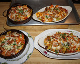Foto del paso 4 de la receta: Corbatitas horneadas con berenjena, chorizos y queso mozzarella. JON STYLE