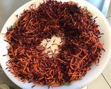 Une image de l'étape 5 de Salade façon nid au riz petits légumes carottes violettes et mozzarella.