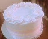 A picture of step 1 of Whipped cream frosting.