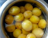A picture of step 1 of Khubani Ka Meetha.