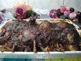 طاجن الحمام الصعيدي المحشي فريك بتقليه البصل