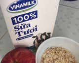 Hình bước làm 1 của món Eat clean- cháo yến mạch trái cây, bữa sáng nhanh gọn đủ chất
