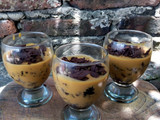 Postre en copa navideño
