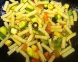 Foto del paso 1 de la receta: Tortiglioni con calabacitas y aceitunas