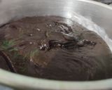 A picture of step 2 of Santa chocolate cake.