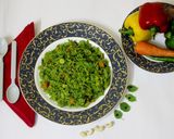 A picture of step 4 of Basil pesto rice.