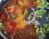A picture of step 2 of Schezwan rice.