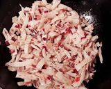 A picture of step 1 of Kottu parotta chicken.