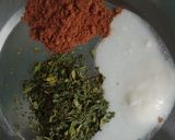 A picture of step 3 of Palak paneer.