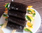 Hình bước làm 2 của món Kimbap mini
