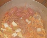 Foto del paso 2 de la receta: Salsa de 3 carnes con puré de papas y garbanzos