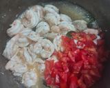A picture of step 1 of Prawns polaw.